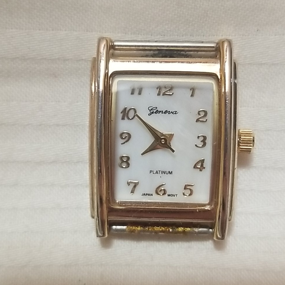Vintage Geneva Platinum Mother of Pearl Watch Face
